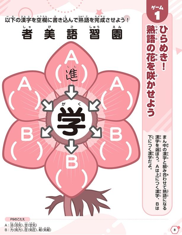 「ひらめき！熟語の花を咲かせよう」 （C）齋藤孝／KADOKAWA