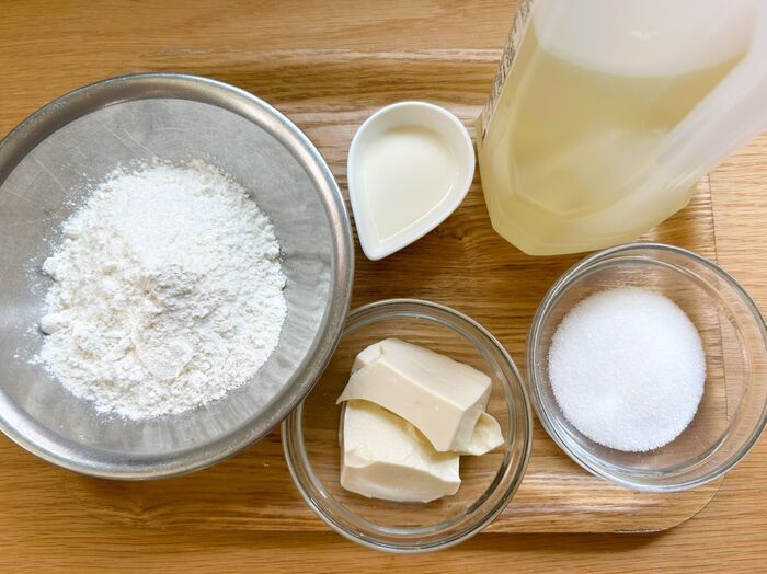 ギルティおやつ、完成です。外カリッ中モチッと食感『ディップチュロス』再現できました♪