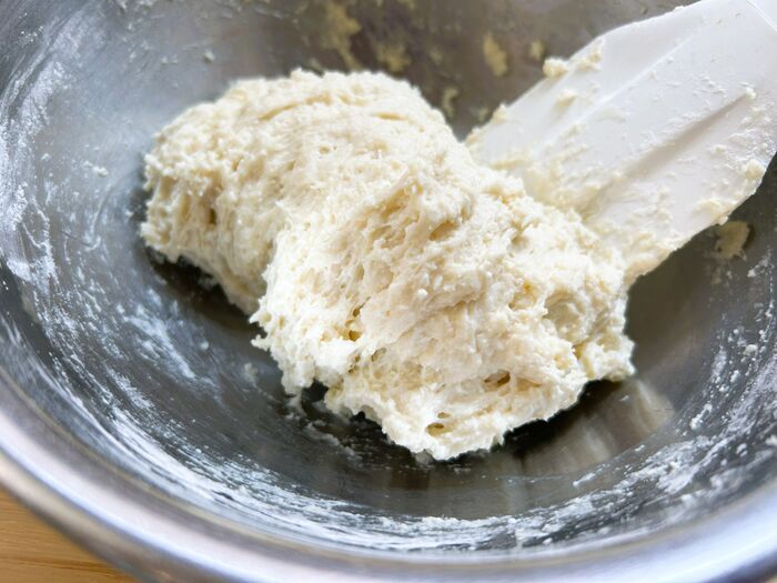 ギルティおやつ、完成です。外カリッ中モチッと食感『ディップチュロス』再現できました♪