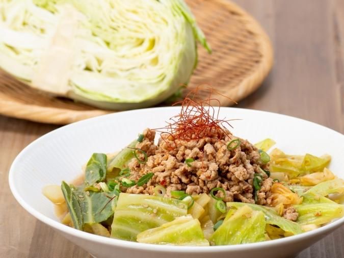 キャベツたっぷり担々麺風