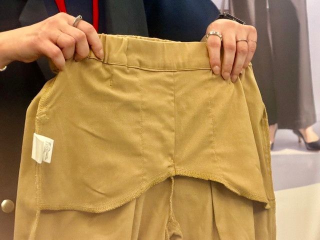 座パンツ 裏側二重仕立て