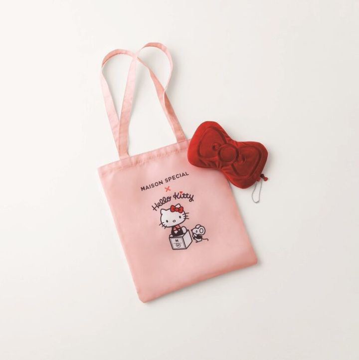 【GLOW5月・6月合併号増刊付録】メゾンスペシャル×ハローキティのトートバッグとふわふわリボンポーチ