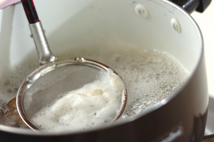 アサリと豆腐のピリ辛スープの作り方1