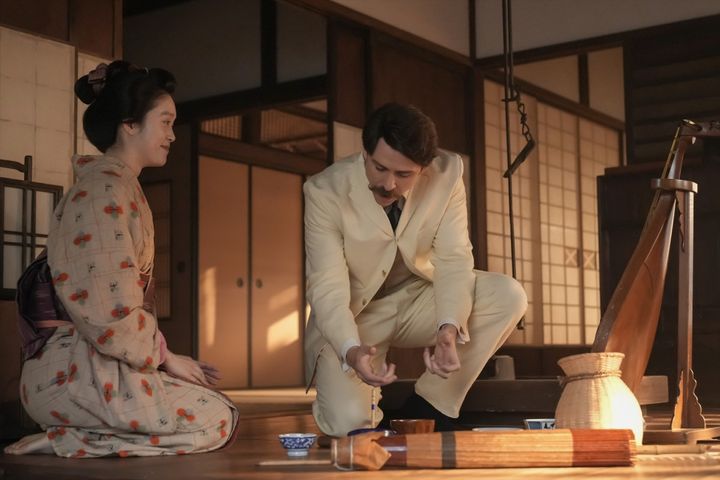 「琵琶ぁ」「ひえ」「鎌ぁ」「コマぁ」「胡麻ぁ」 連続テレビ小説『ばけばけ』より （C）NHK width=