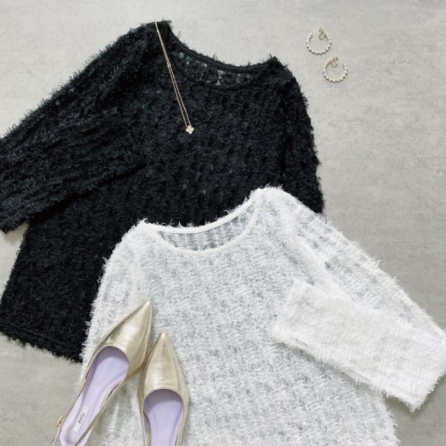 2色のシャギーシアー