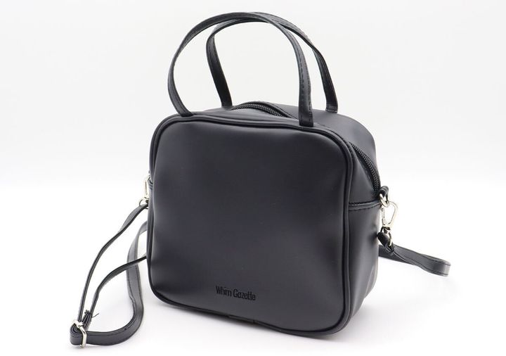 ウィム ガゼットシンセティックレザーハンドバッグ黒