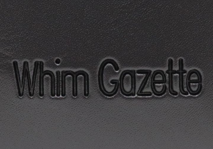 ウィム ガゼットシンセティックレザーハンドバッグ型押しロゴ