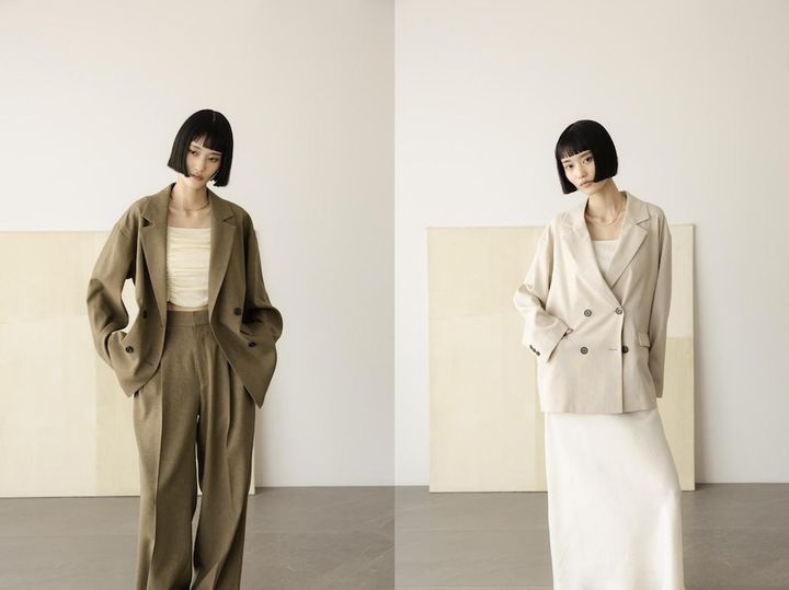 画像: ホップサックダブルジャケット（ブラウン/ベージュ）各¥8,990（ともにローリーズファーム） 出典：ローリーズファーム