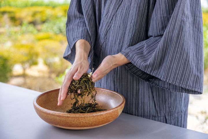 茶葉の手もみ体験