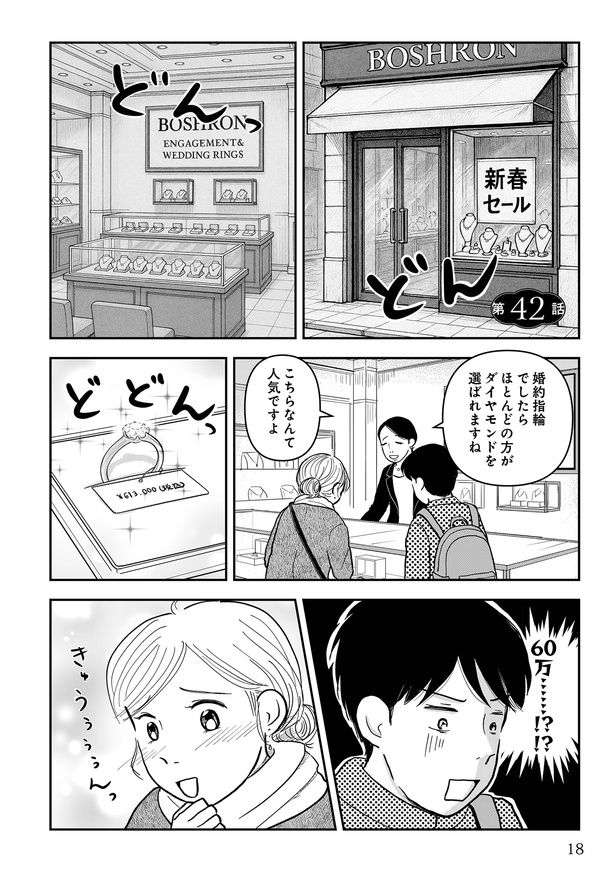 高級ブランドへ婚約指輪を見に行ったアイコとこうき