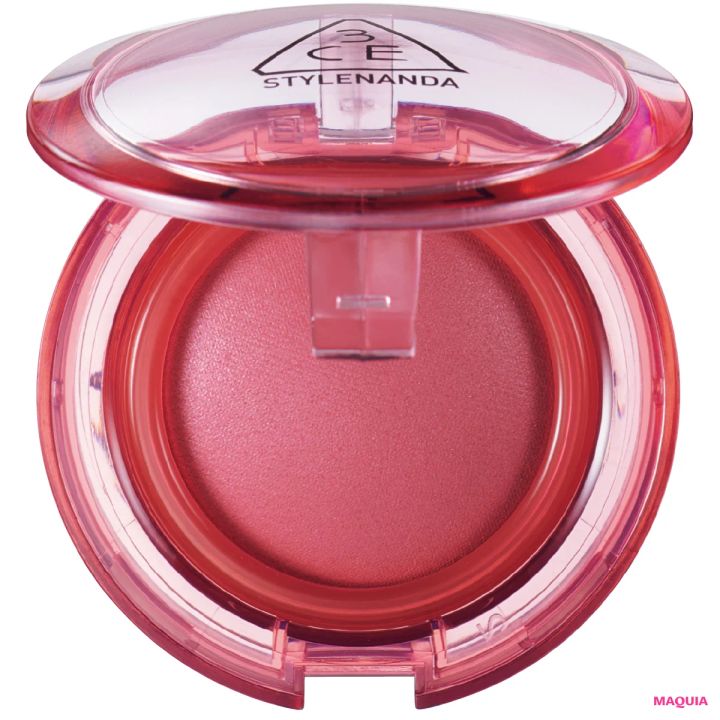 ヘア＆メイク 長井かおりさん監修 多幸感ベースメイク 3CE バウンシーブラーバーム フィグソーダ