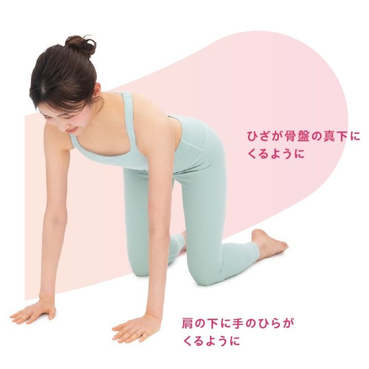 1. 四つんばいになる。
