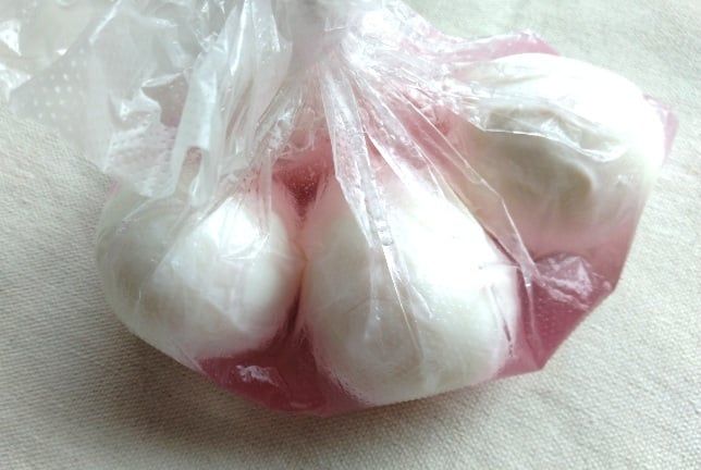 袋を閉じたところ