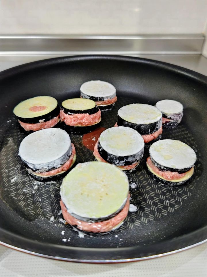 ナスの挟み焼き