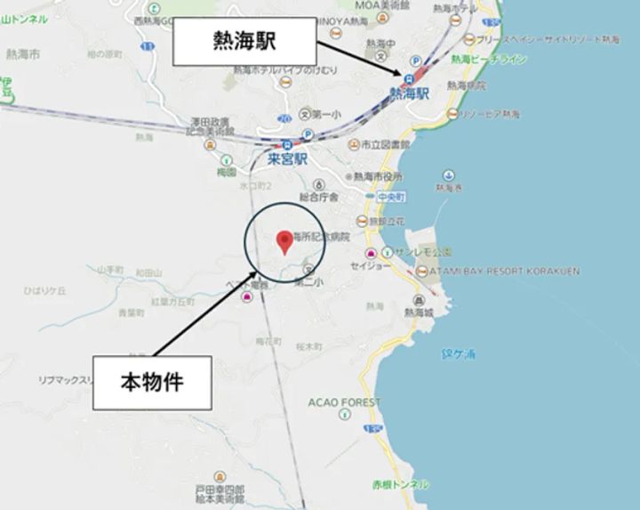 シオン熱海 所在地マップ