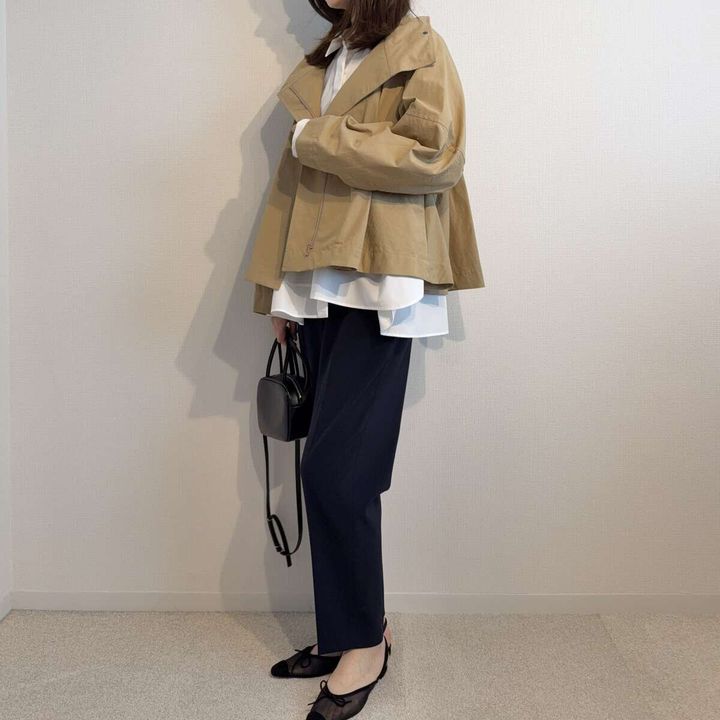 LE PHIL スパンタッチタスランジャケットのレイヤードコーデ