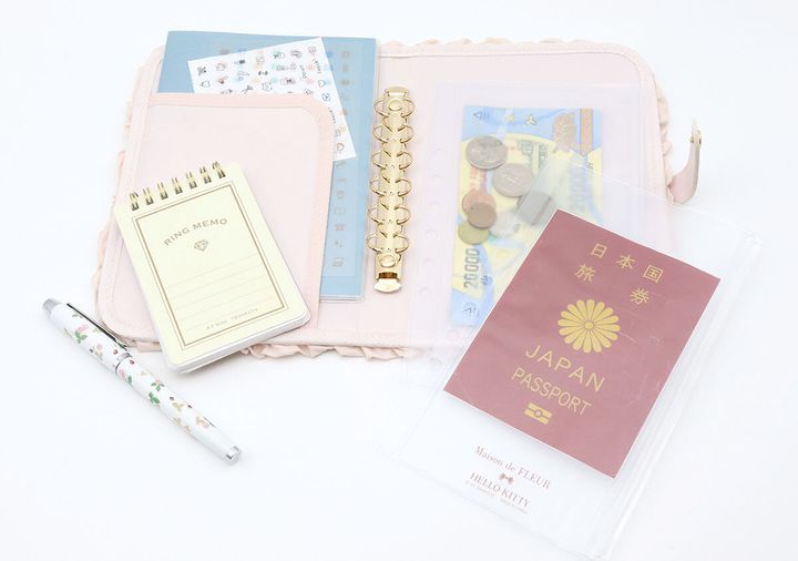 宝島社ムック付録のMaison de FLEUR×HELLO KITTY いちごマルチケースBOOK PINK6