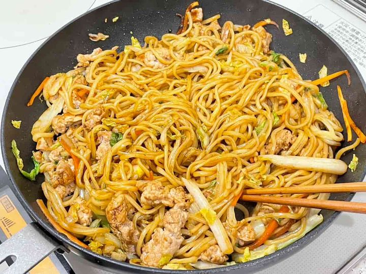 白菜と豚肉の焼きそば