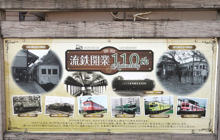 流鉄流山線（開業110年看板）