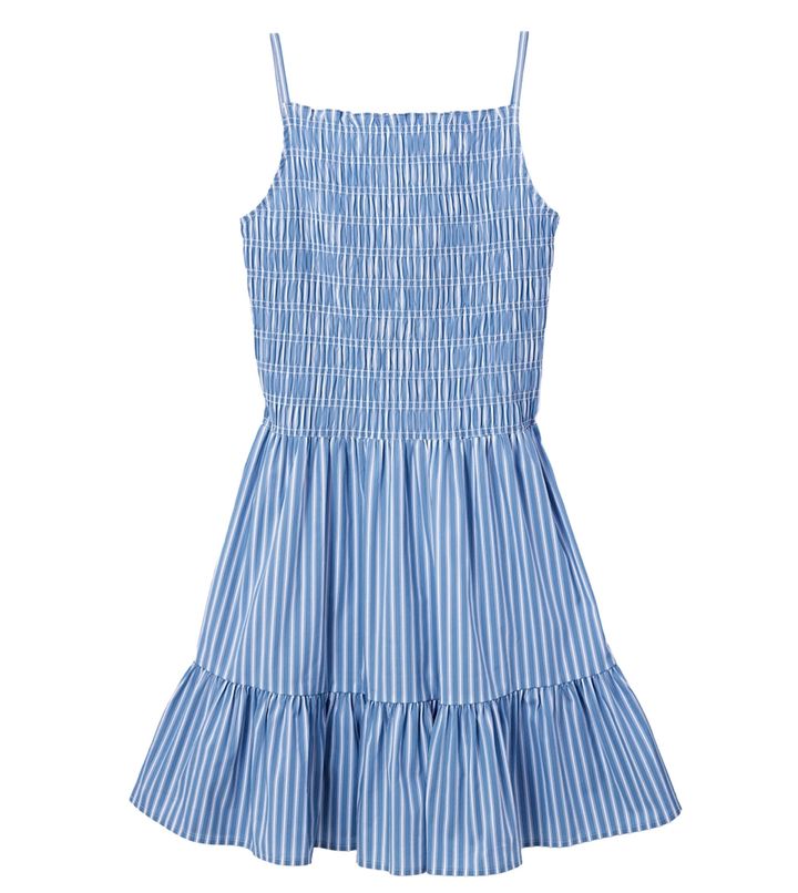 マイケル・コースの、ブルーストライプのミニワンピース。