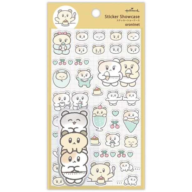 「Sticker Showcase(ステッカーショーケース・oroninet赤ちゃんハムスター)」(330円)