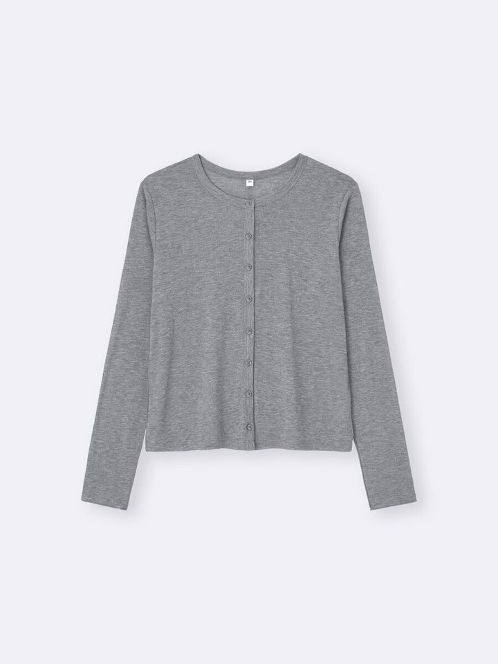 ソフトシアーカーディガンQ／06 GRAY