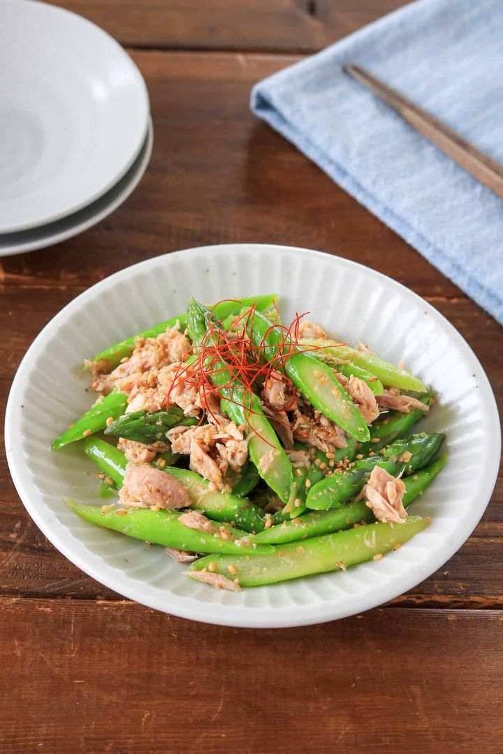 アスパラとツナのナムル