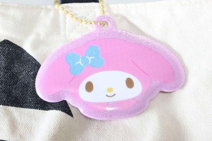 反射キーホルダー マイメロ 使用例