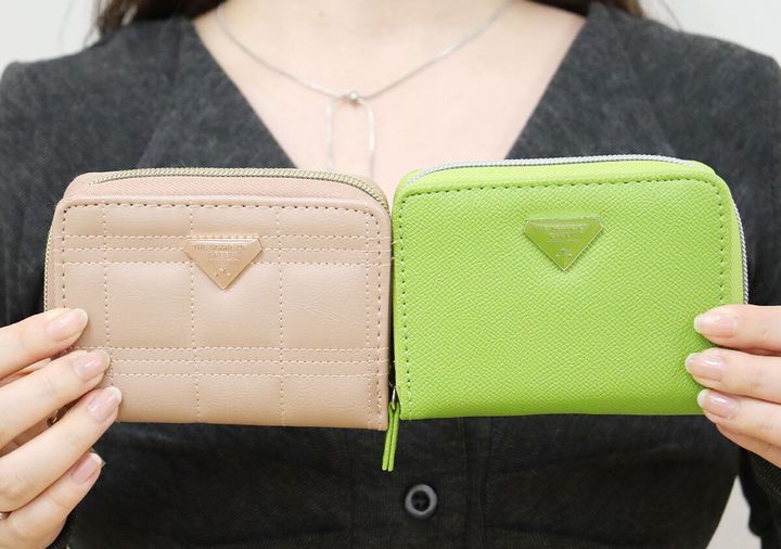 やみつきサイフピンクアップルグリーン