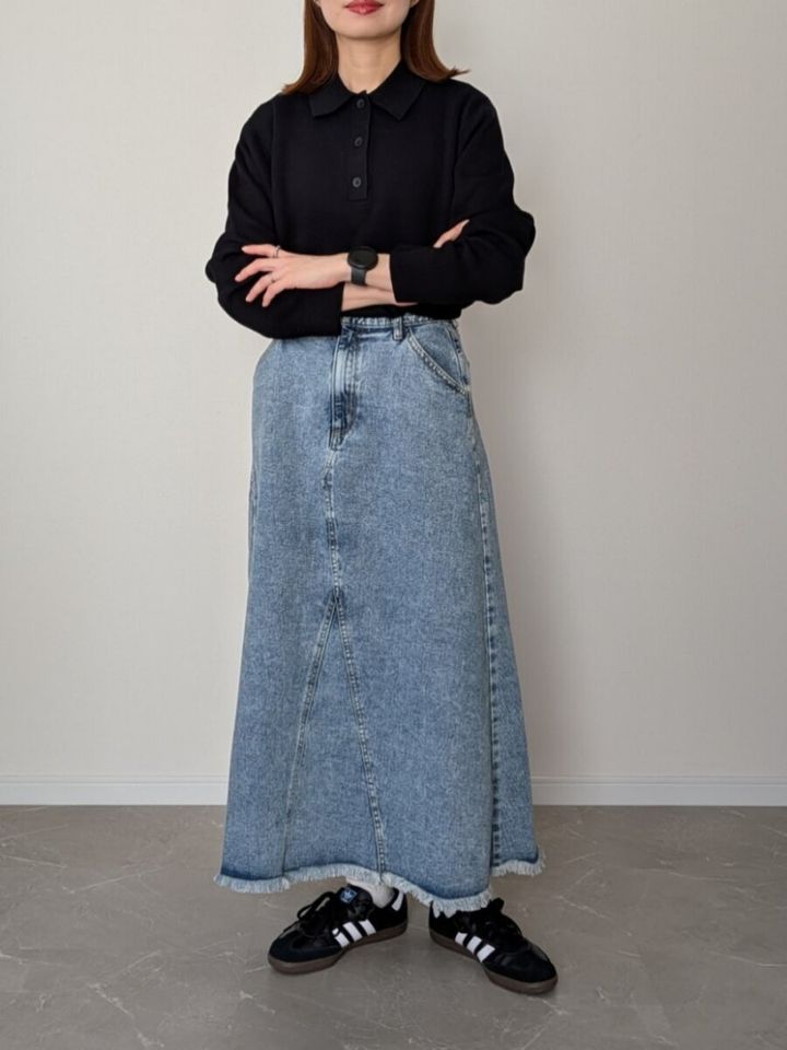 デニムスカートコーデ1