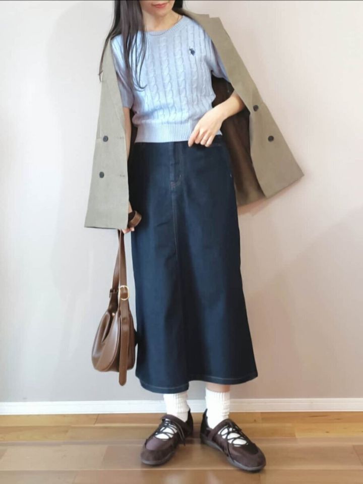 デニムスカートコーデ2