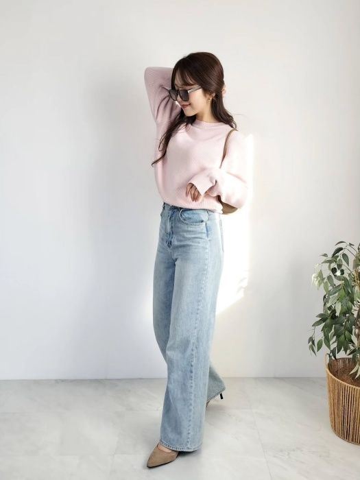 GU「リリヤーンクルーネックセーター」