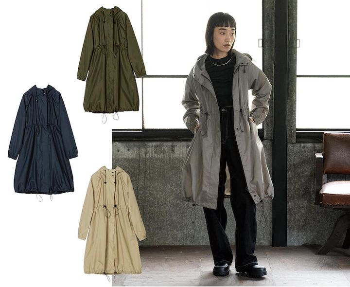 画像: ロングモッズ （オリーブグリーン/ネイビー/ベージュ/グレー）各¥ 5,720 出典：ダブリュバイダブリュピーシー