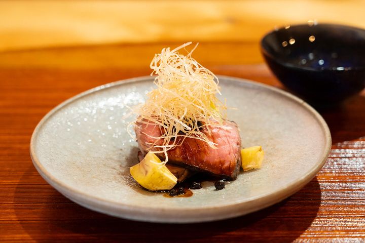 相州和牛の炭焼き