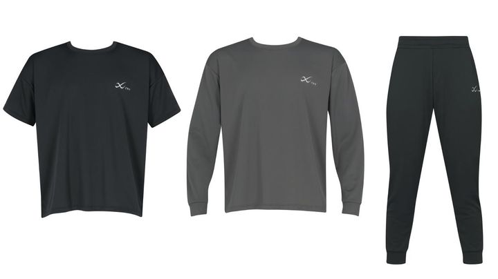 画像: CW-X ＆RECOVERYアウタートップス（半袖）一般医療機器（ブラック）¥17,050、アウタートップス（長袖）一般医療機器（グレー）¥18,150、アウターボトムス 一般医療機器（ブラック）¥19,800 ◾️各2カラー展開 出典：ワコール