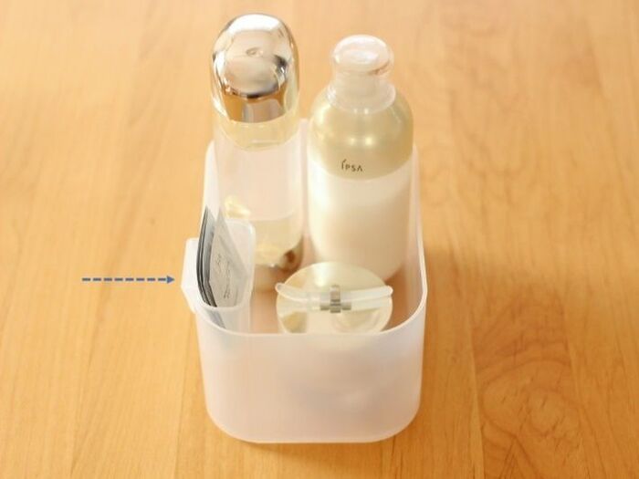 ボックスのフチに引っかけて