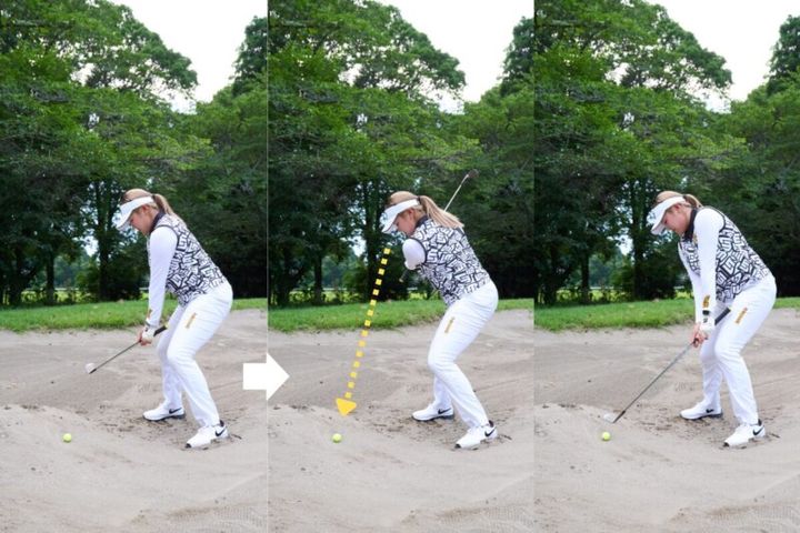 ワイドスタンスにすると簡単に脱出できる！バンカーのコツを解説