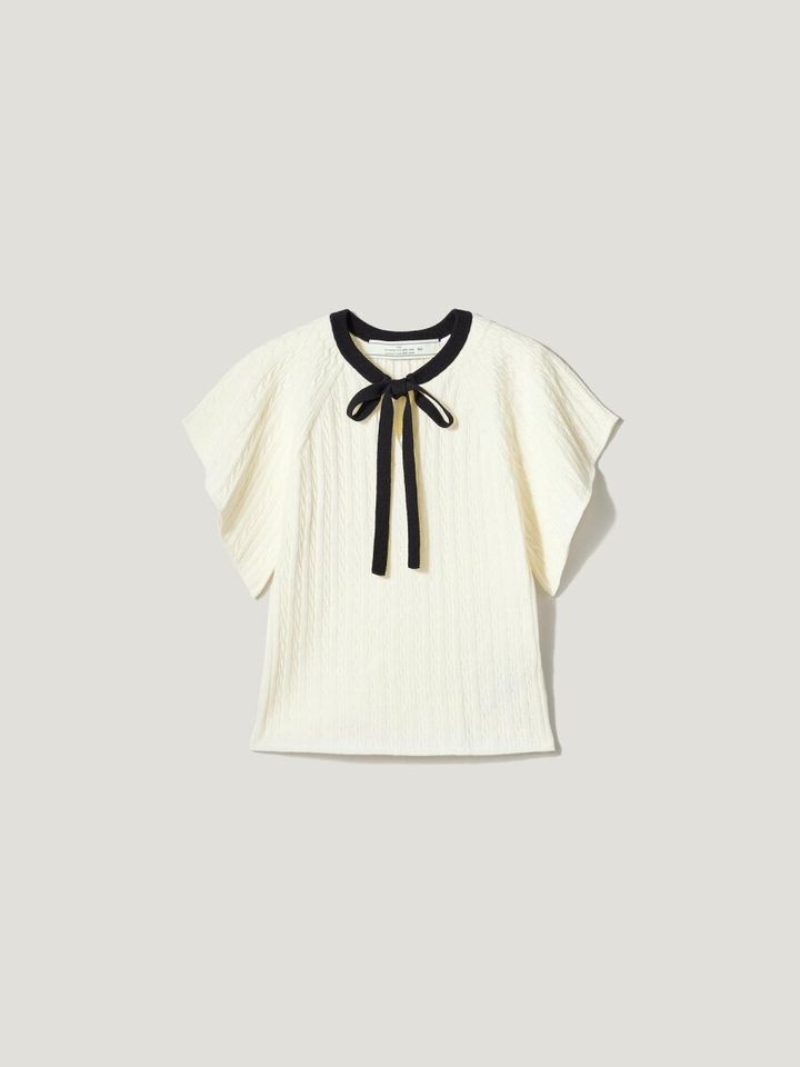 GUのケーブルニットリボンプルオーバーby rokh