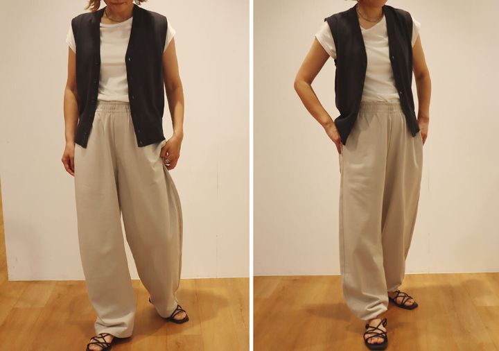 ユニクロ 新作 パンツ スウェット コーデ