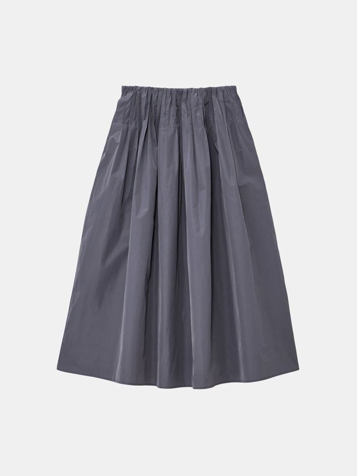 2026plst春タフタピンタックボリュームスカート