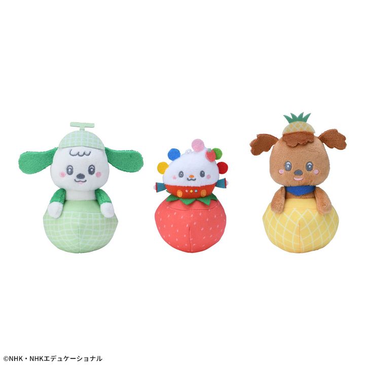 NHKいないいないばあっ！ ワンワン&ぽぅぽ&ジャンジャンのマスコット ～フルーツころりん～
