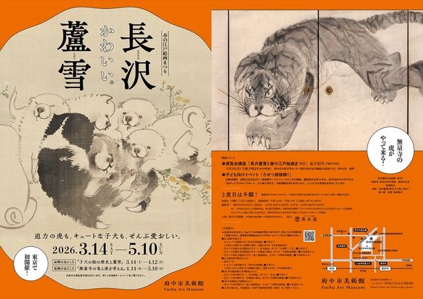 長沢蘆雪展パンフレット 画像提供：府中市美術館