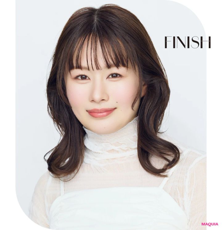 「リファカールアイロン プロ」使った多幸感×今どきニュアンス巻き セミロング 仕上がり