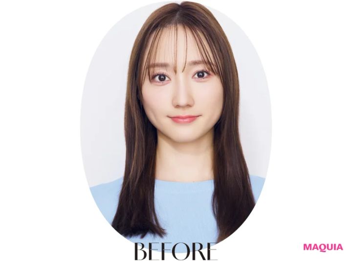 「リファカールアイロン プロ」使った多幸感×今どきニュアンス巻き ビフォー