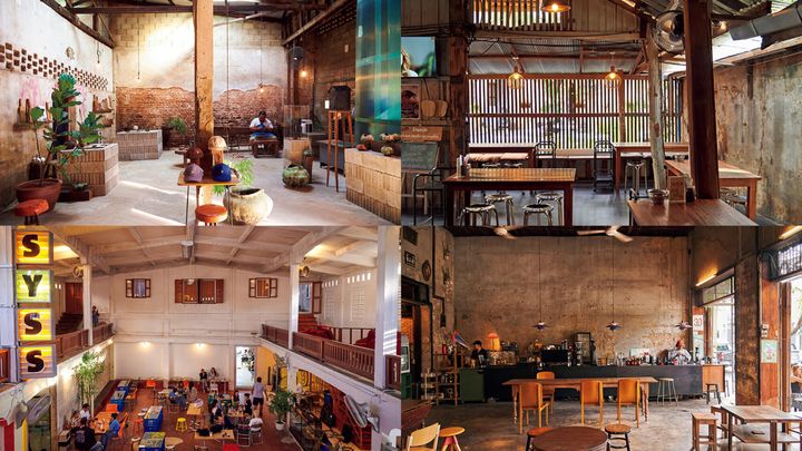 バンコク〈ハーン・スタジオ〉内観、〈カルト・カフェイン〉店内、〈ウィティラープ・チャルンムアン〉店内、〈フロー・コーヒー・ブリューワーズ〉店内