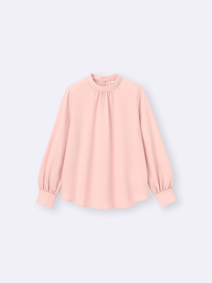 GUのスタンドカラーブラウス