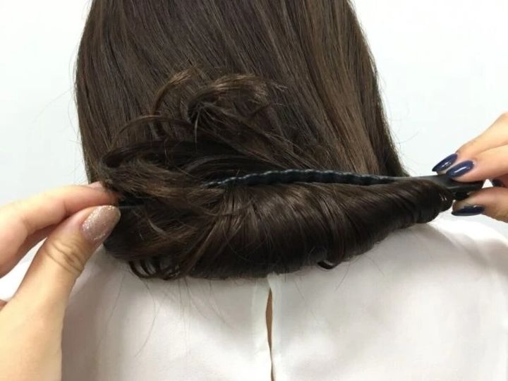 ダイソー シニヨンメーカー 使用方法