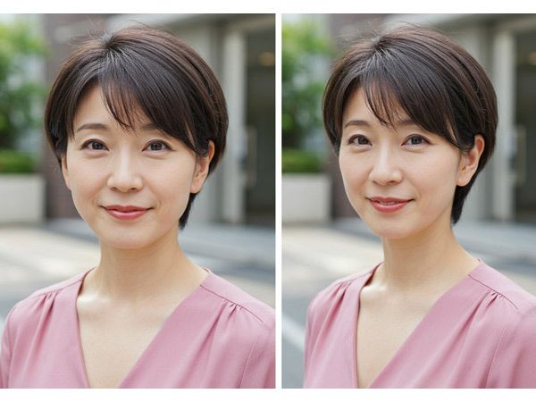 【面長ショート3】ハンサムラインショートヘア