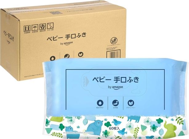 by Amazon ベビー 手口ふき 60枚入×20個 Amazonより