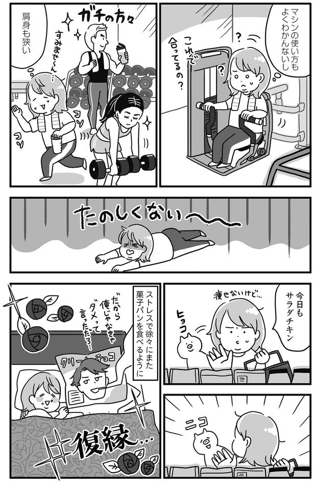 ストレスで徐々にまた菓子パンを… （C）かのまん、あきばさやか／KADOKAWA